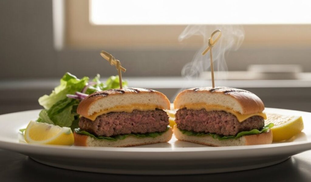 Burger muss vollständig durchgegart sein