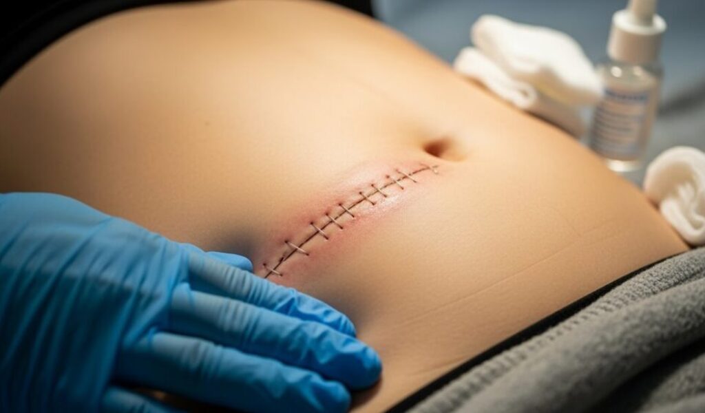 Pflege des Kaiserschnittnarbens
