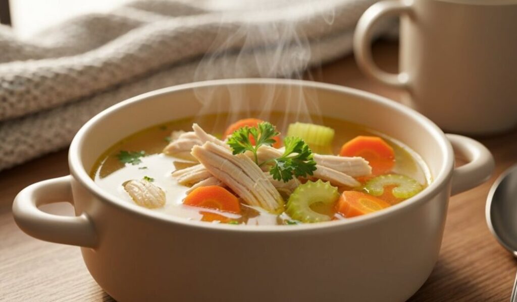 Hühnersuppe für die Schwangerschaft
