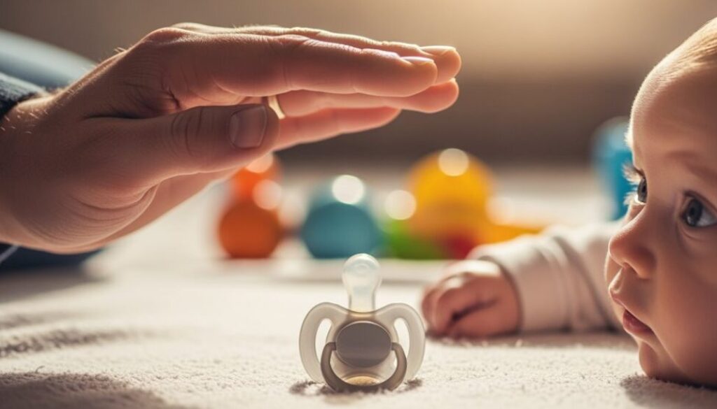 Teile nicht den Schnuller-Speichel