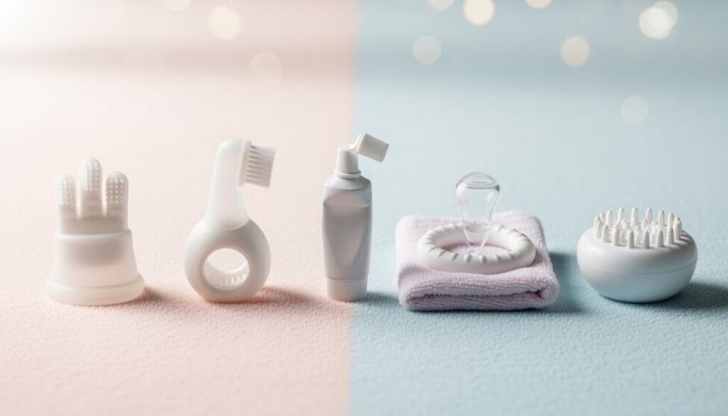 wichtige zahnärztliche Pflegeartikel für Neugeborene