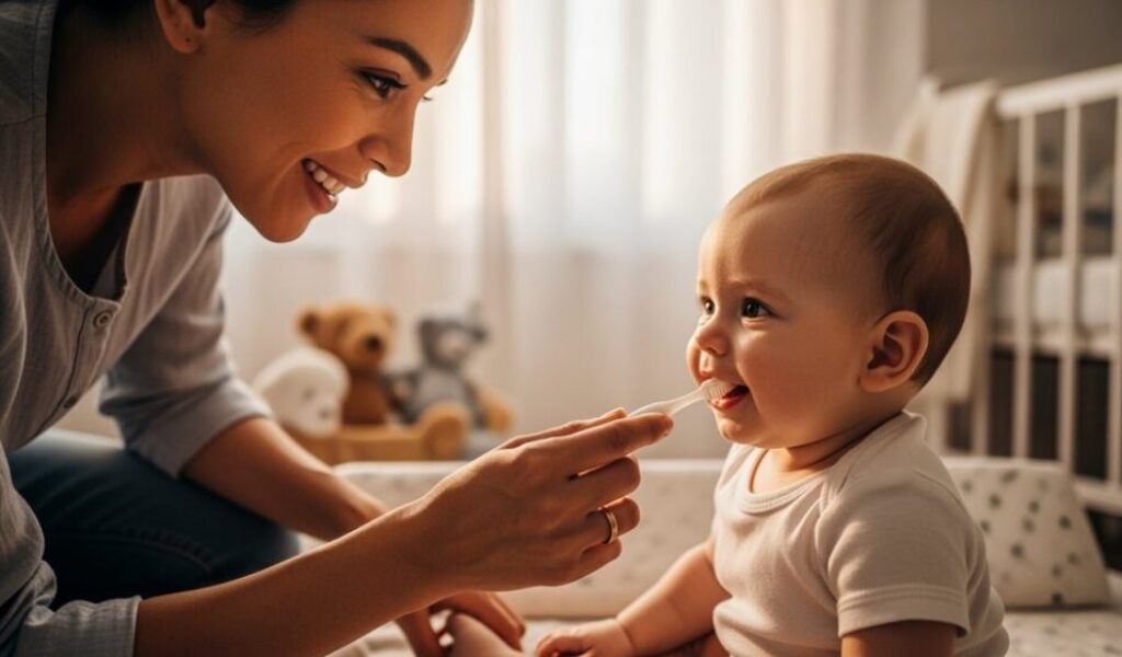 eine Routine zum Zähneputzen bei Babys etablieren