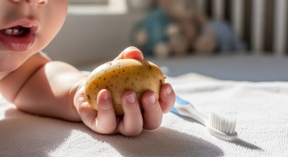 Fingerling-Handschuh oder Zahnbürste