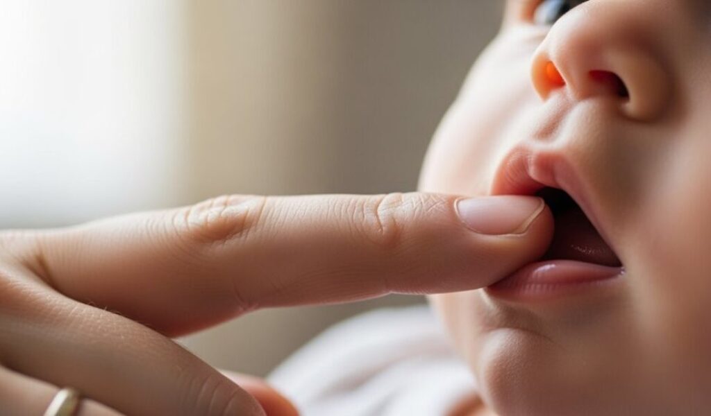 Zahnfleischmassage bei Zahnungsbeschwerden