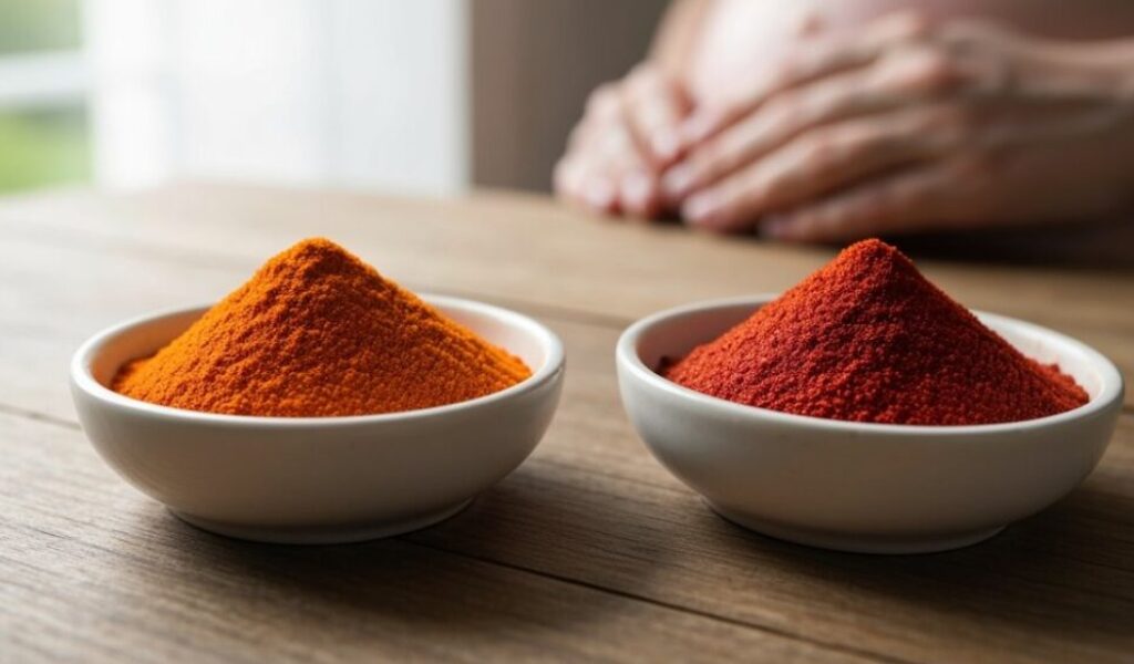 mild versus scharfer Paprika