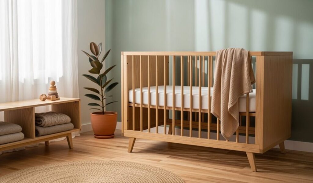 minimalistisches Kinderzimmer mit den notwendigen Dingen