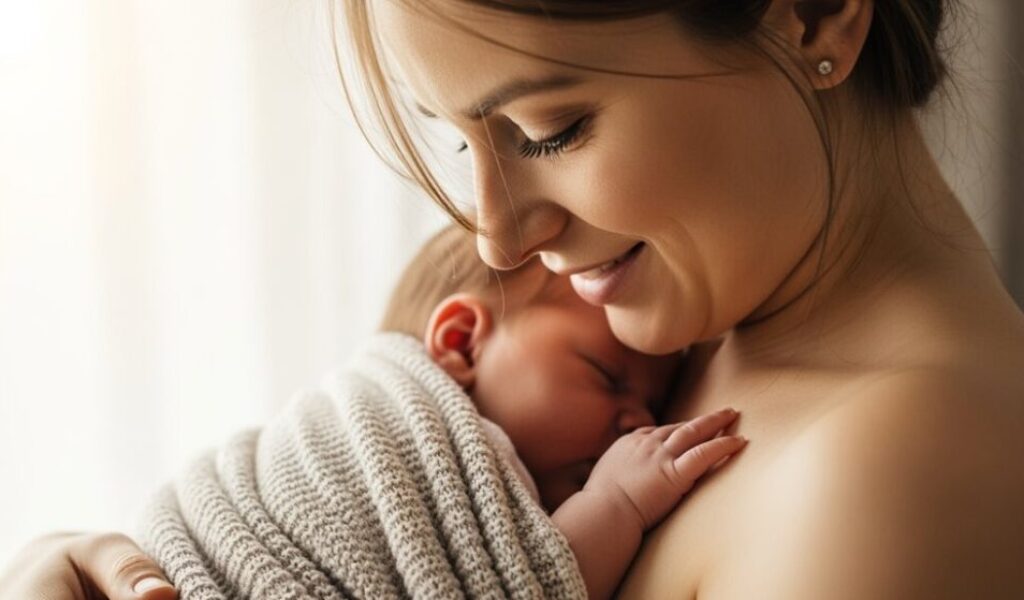 Mutter-Baby-Bindungsentwicklungsprozess