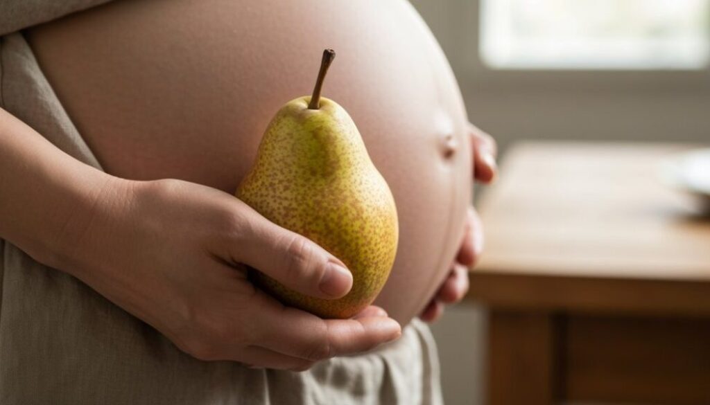Birnen lindern Verstopfung in der Schwangerschaft