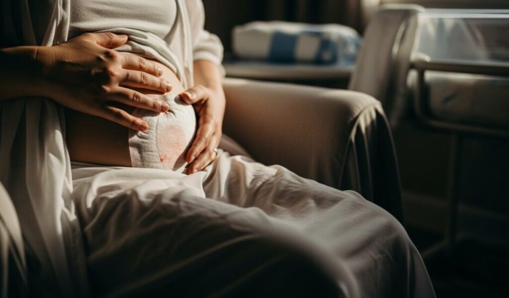 postpartale vaginale Blutung Zustand