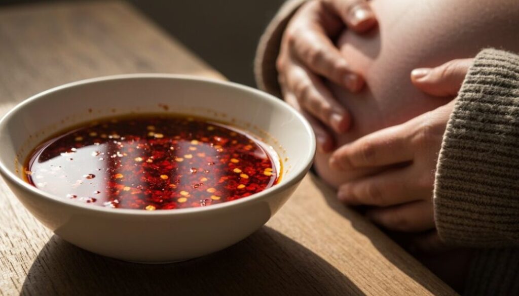 scharfes Öl während der Schwangerschaft