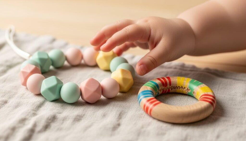 teething necklace vs ring -> Zahnungs-Halskette vs Ring