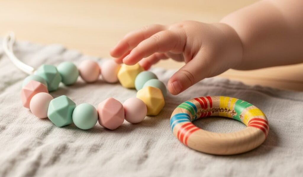teething necklace vs ring -> Zahnungs-Halskette vs Ring