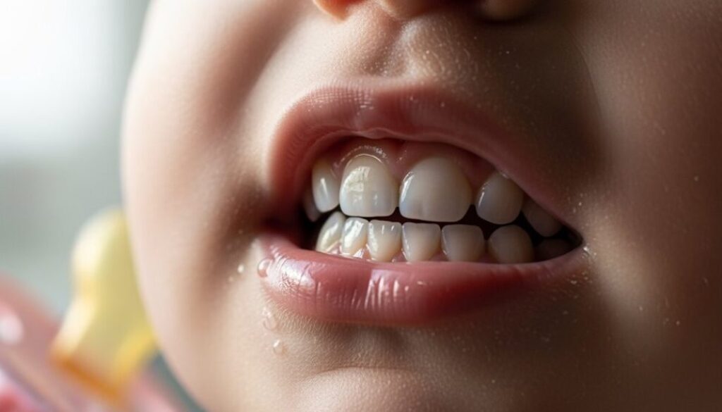 weiße Flecken auf den Zähnen des Babys