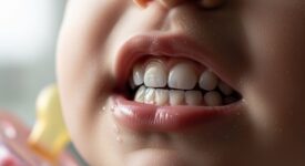 weiße Flecken auf den Zähnen des Babys