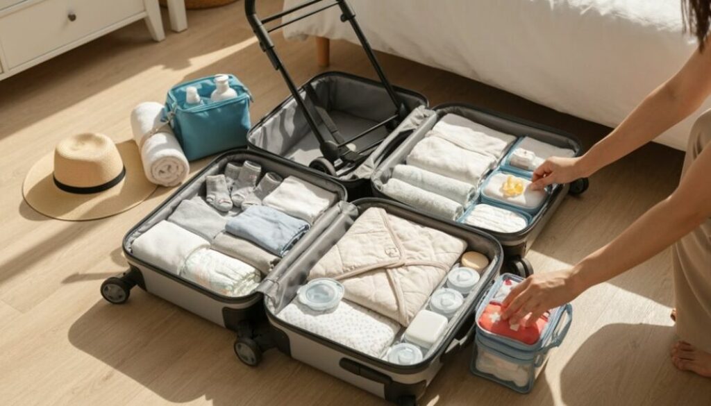 Packtipps für Reisen mit Baby