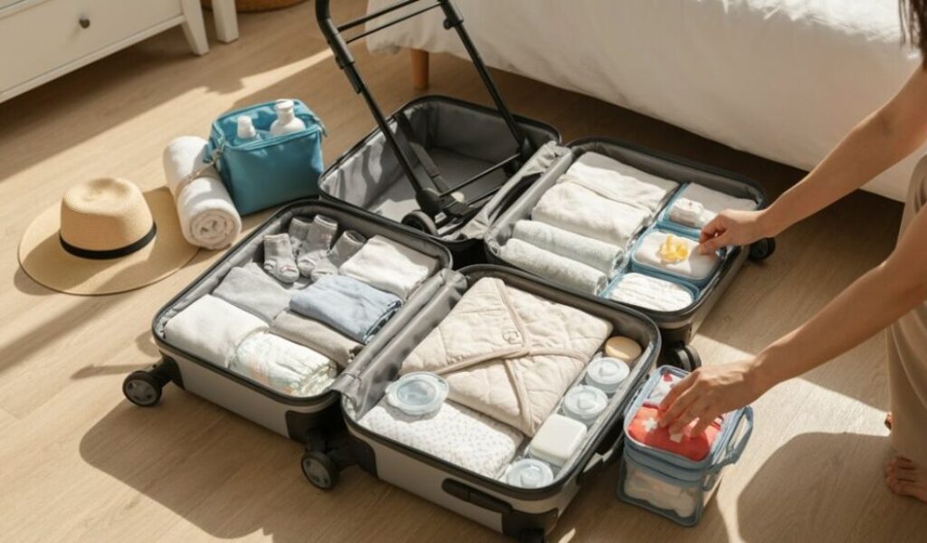 Packtipps für Reisen mit Baby