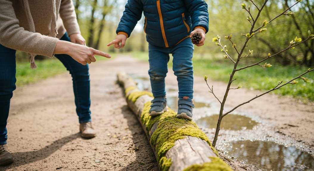 sicherer einfacher Frühlingsspaziergang