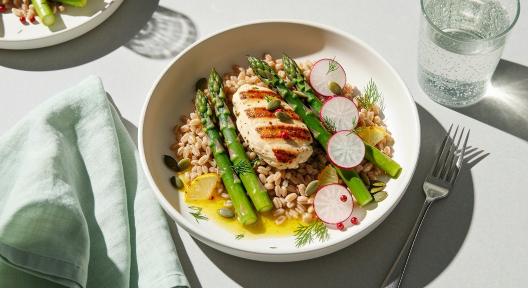 Frühjahrsmahlzeit Protein-Knusper Zeste